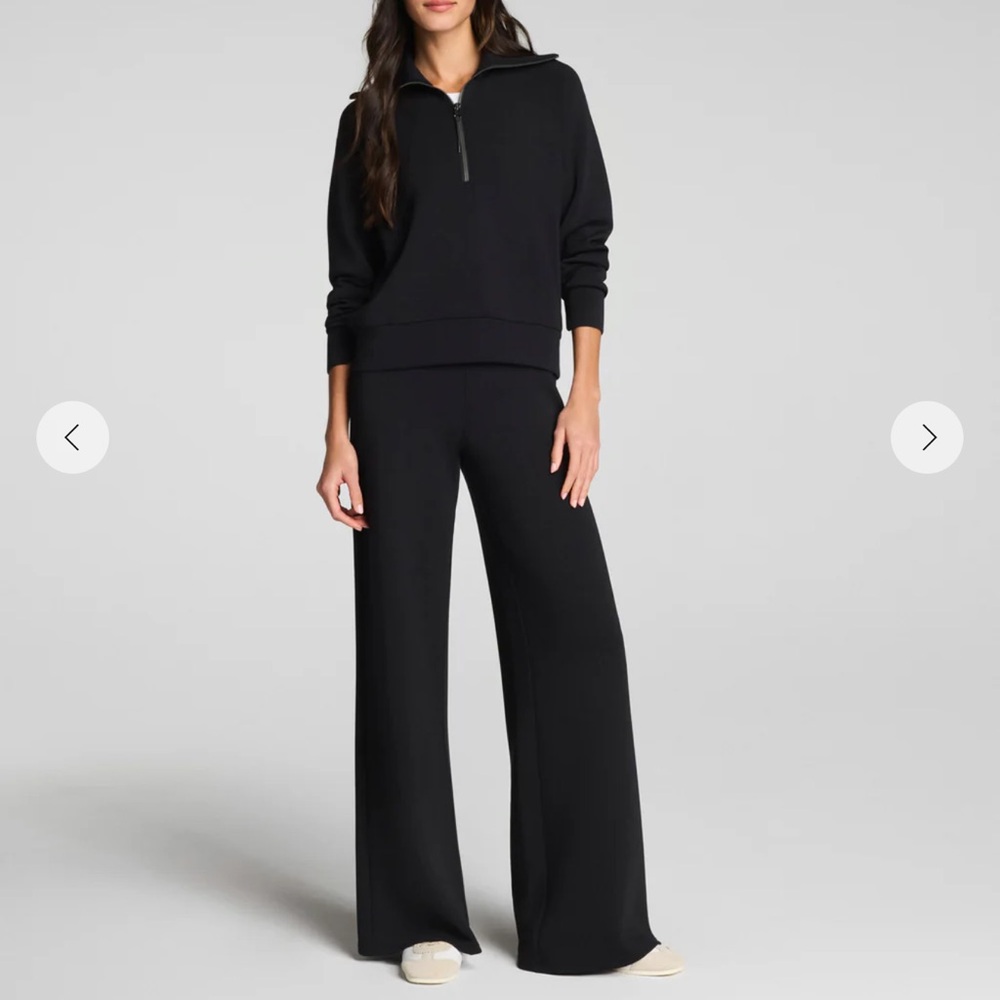 Spanx Essentials Quarter Zip Pullover & Black Wid… - image 5